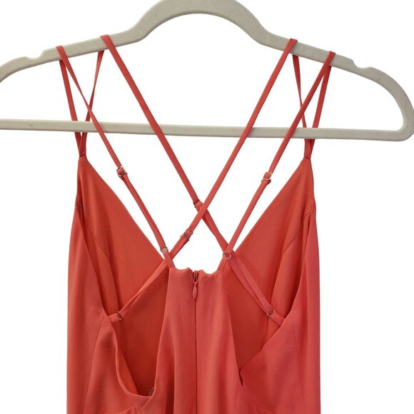 NWT Lulu's Vibrant Love Sleeveless Ruffled Maxi Dress in Coral Size XS - Picture 6 of 8